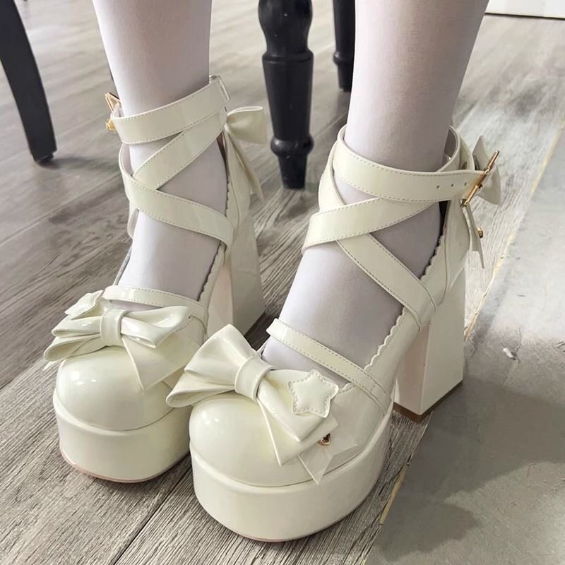 可爱洛丽塔鞋甜美少女JK小皮鞋辣妹厚底百搭lolita鞋子高跟lo鞋女图片