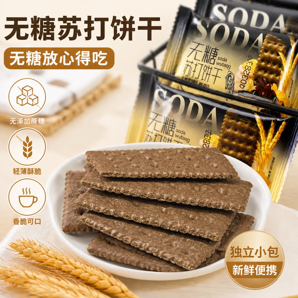 复购率超98%的无糖苏打饼干