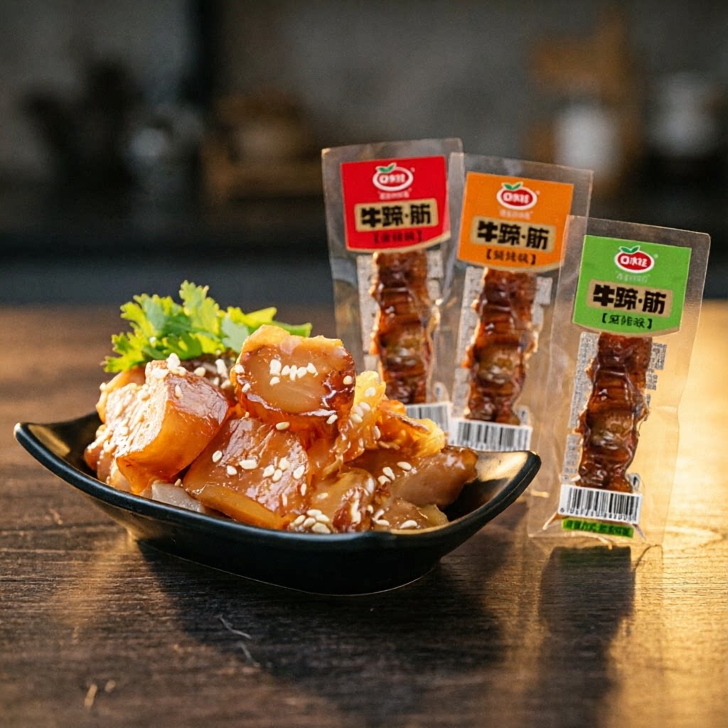 追求极致Q弹口感地道麻辣牛蹄筋香辣小包牛筋麻辣烧烤即食熟食