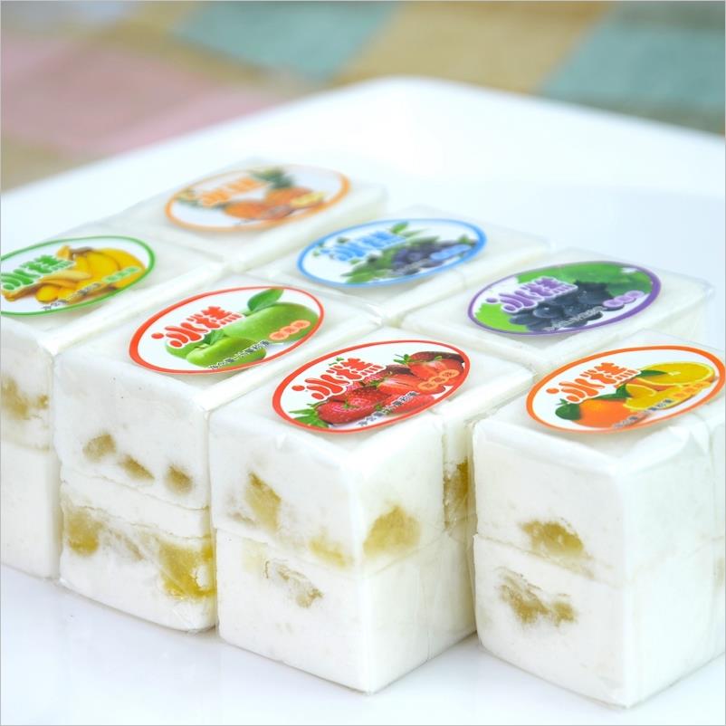 上海风味特产冰凉糕小吃水果口味夹心冰糕香甜点多口味混装500g