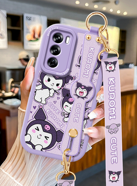 挂绳适用opporeno12腕带手机壳女款reno11可爱10全包9保护套8硅胶reno7库洛米6卡通5k斜挎reno4se防摔pro软壳
