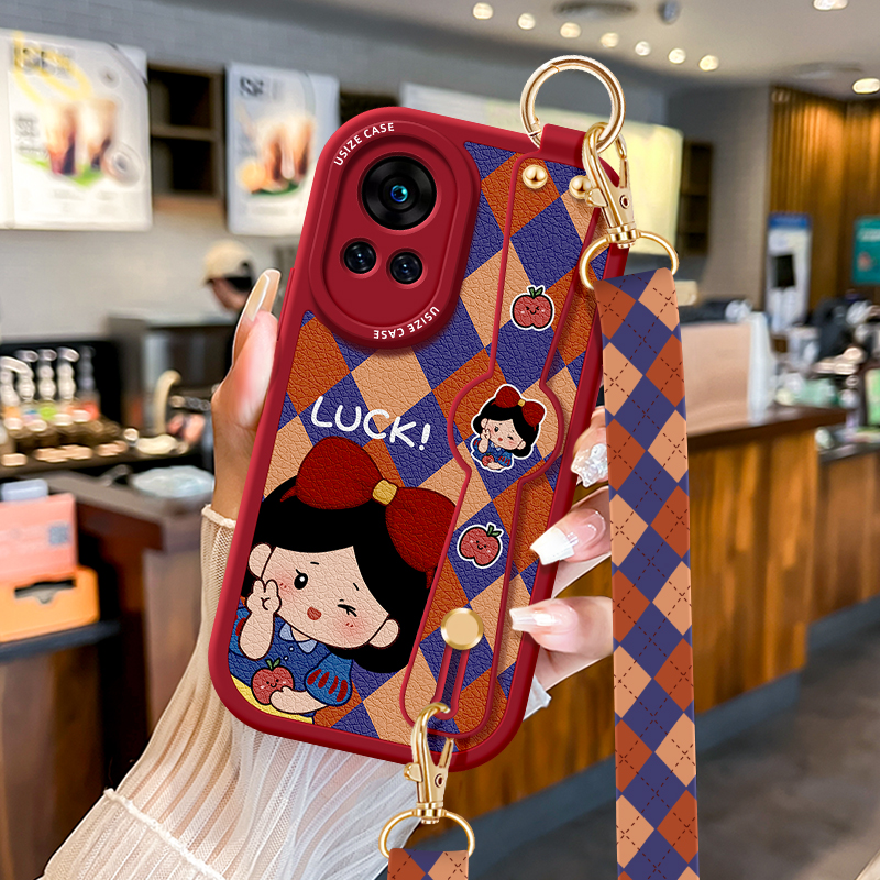 爆款卡通挂绳可背华为手机壳