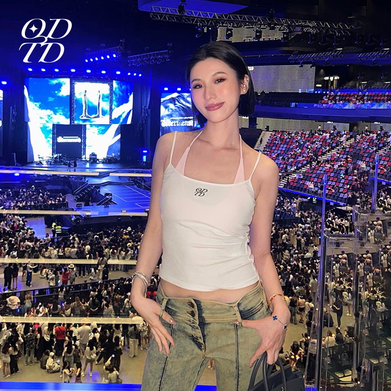 ODTD设计师品牌刺绣LOGO吊带