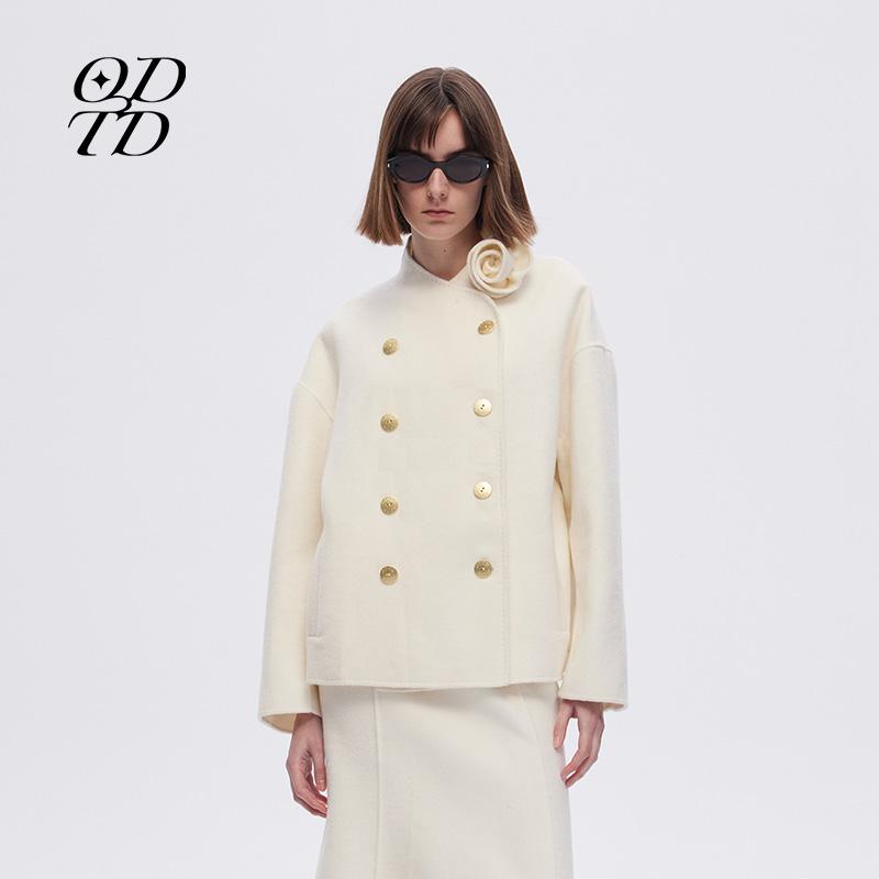 ODTD双面呢中长双排扣外套
