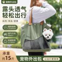 Pet outing bag, crossbody carrying cat bag, small exposed head, single-shoulder portable dog bag thumbnail 4