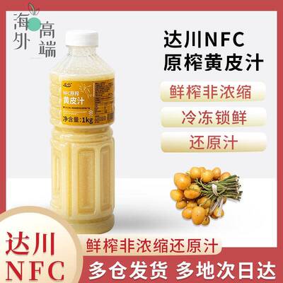 达川冷冻黄皮汁非浓缩多肉喜茶黄皮仙露原料咖啡冲泡饮料品奶茶店