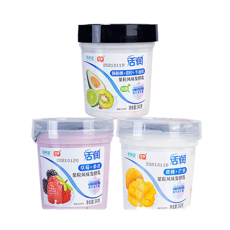 新希望活润酸奶340g*6/4/2杯黄桃芒果草莓水果风味大果粒酸牛奶