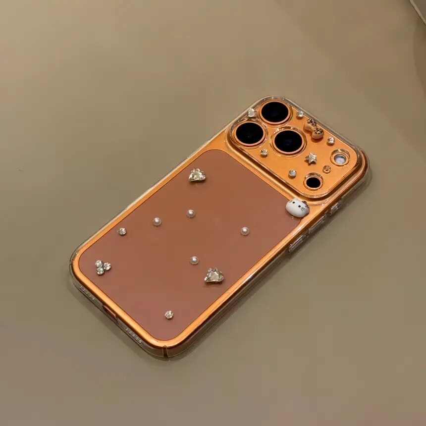 kitty钻壳适用于苹果1716promax手机壳小众可爱新款iPhone15pro创意少女13.14pro女款全包13