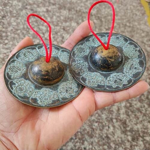 做旧仿古铜锣铜镲铜钹金属工艺品老实仿古乐器古玩杂项法器