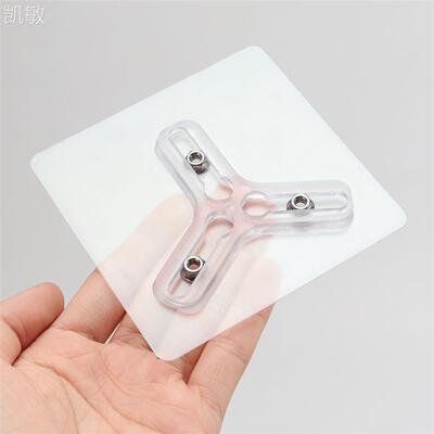 墙壁免钉安装挂件强力无痕黏贴可调三螺母贴免打孔螺丝钉黏胶挂钩