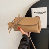 风琴皮小包百搭 单肩斜挎单肩法式 2026春秋新款 女包高级感休闲时尚