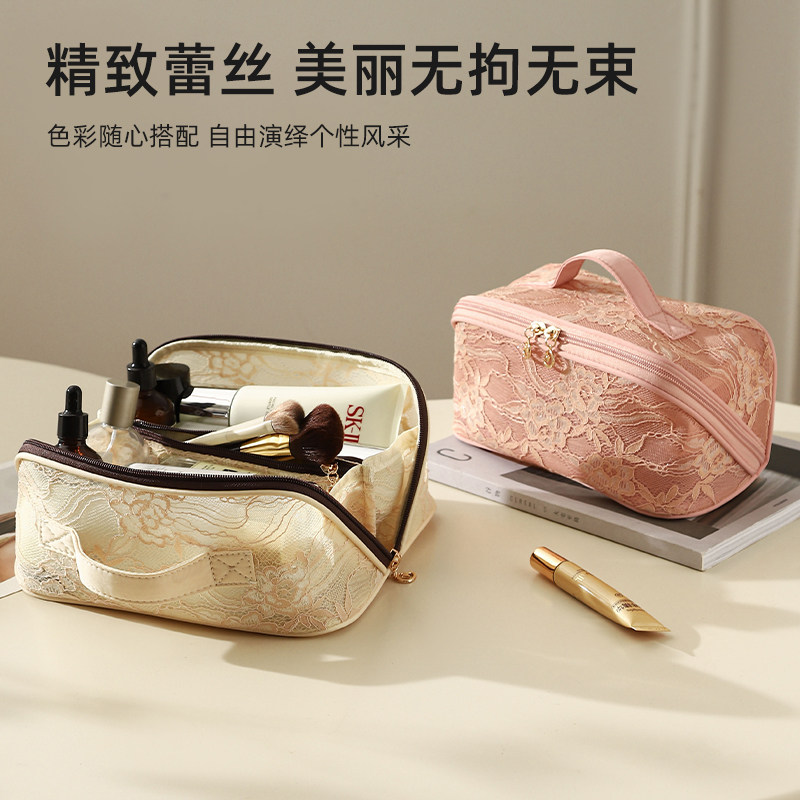 便携蕾丝枕头手提化妆包护肤品化妆刷收纳包轻奢高级感透气洗漱包,箱包皮具/热销女包/男包,通用款女包,淘宝优惠券,粉丝福利购,淘宝优惠卷
