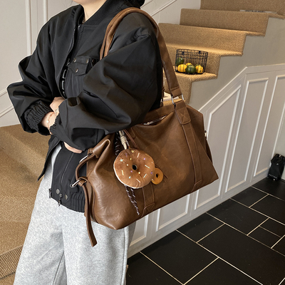 韩系托特包女复古百搭单肩斜挎包