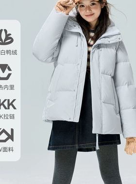 cv凸乆鸟羽绒服女短款2025年冬季新款加厚宽松连帽小个子95白鸭绒