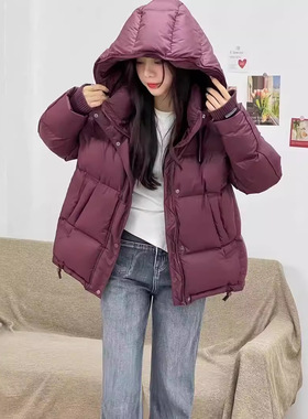 cv凸乆鸟羽绒服云朵泡芙2025女士短款小个子加厚白鸭绒面包服保暖