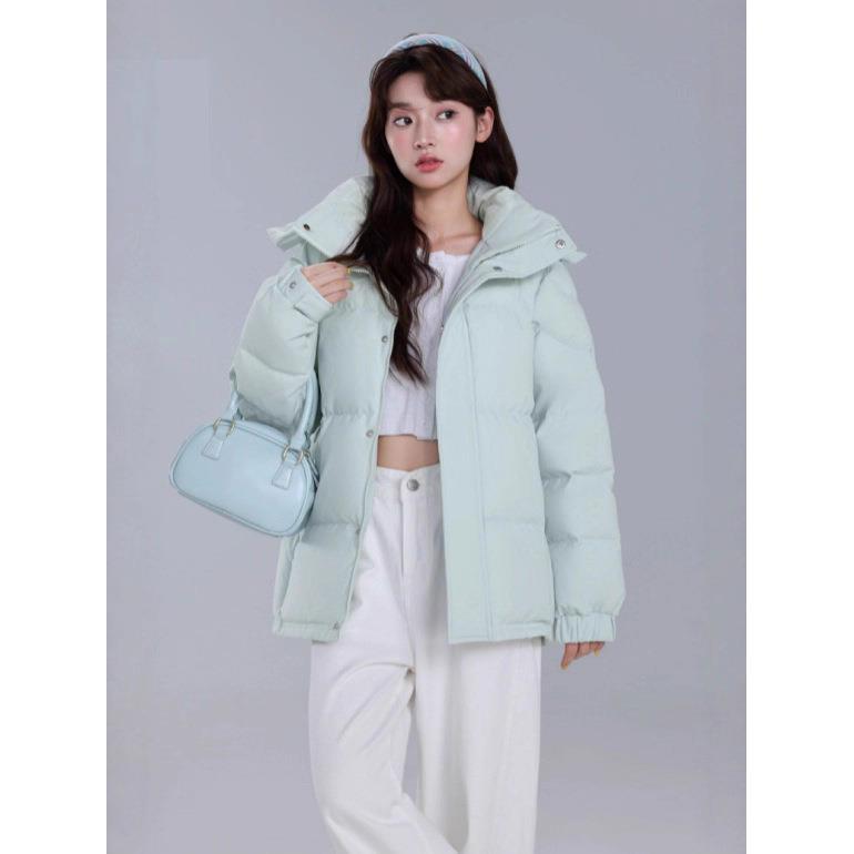 亮世秋新款羽绒服男女短款加厚立领面包情侣宽松中戏官方旗舰店