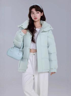 亮世秋新款羽绒服男女短款加厚立领面包情侣宽松中戏官方旗舰店