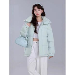 cv凸乆鸟新款羽绒服男女短款加厚立领面包情侣宽松中戏官方旗舰店