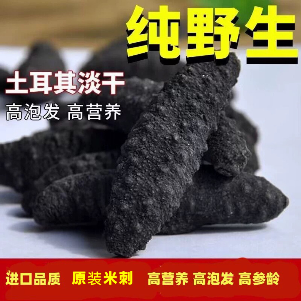 进口土耳其米刺参淡干希腊深海黑刺海参干货优选野生淡干冰岛刺参