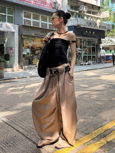 25K206 宽松抗皱伞兵裤 MMFISH时髦街头松弛感阔腿拖地直筒工装 裤