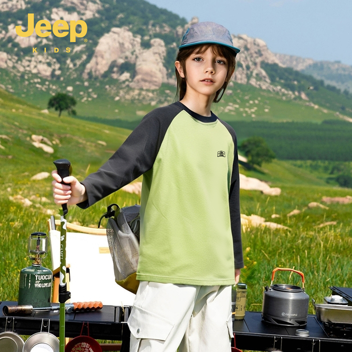 JEEP吉普儿童长袖T恤2025新款