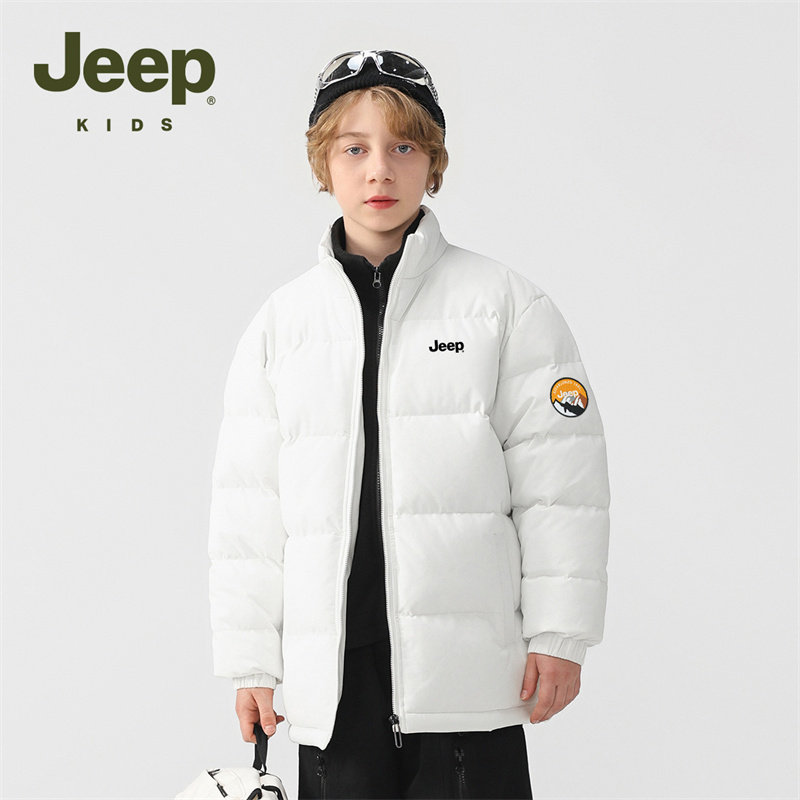 Jeep吉普童装男童羽绒棉服冬季男孩儿童冬装中大童棉衣保暖外套潮