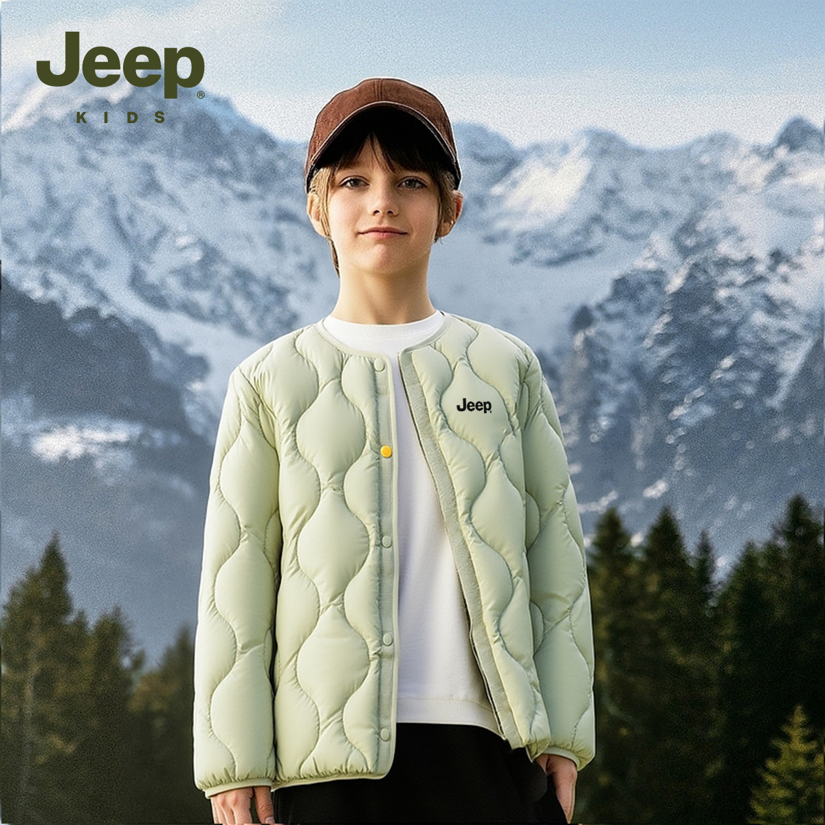 Jeep吉普男童短款轻薄羽绒服
