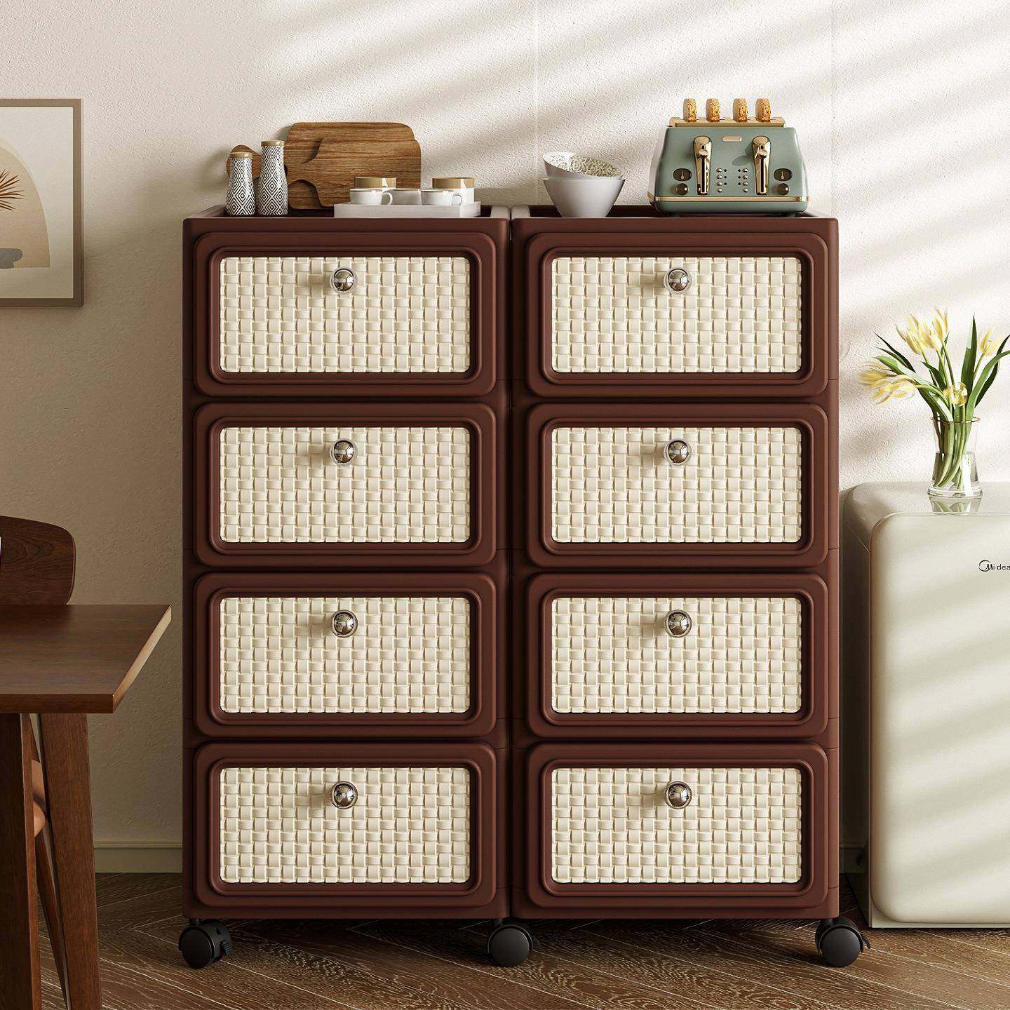 中古风收纳柜抽屉式客厅多层零食储物柜塑料儿童玩具整理置物柜子,收纳整理,鞋罩/靴罩/鞋袋,淘宝优惠券,粉丝福利购,淘宝优惠卷