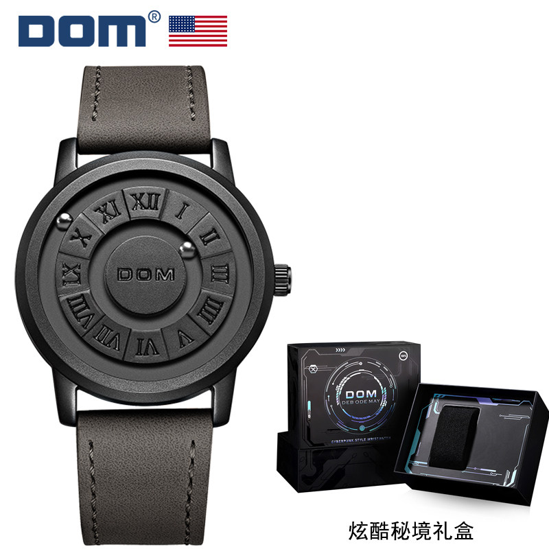 dom多姆美国黑科技手表虫洞新概念个性创意男士磁力悬浮防水情侣s