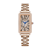 DOM联名JM腕表 爱玛橙限定礼盒轻奢彩钻防水石英女表 j1391G