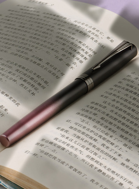 馨薇梵新款极光系列学生练字钢笔EF0.4极细钛黑笔尖钢笔墨囊墨水两用笔送礼私人定制刻字磨砂手感全金属钢笔