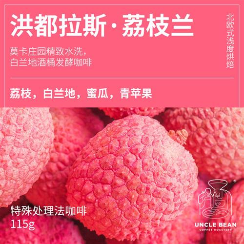 豆叔洪都拉斯荔枝兰白兰地酒桶发酵处理精品手冲美式黑咖啡115克 咖啡/麦片/冲饮 咖啡豆 原图主图