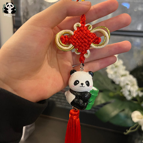 熊猫可爱挂件平安结中国风挂饰出国送老外朋友礼品礼物旅游纪念品