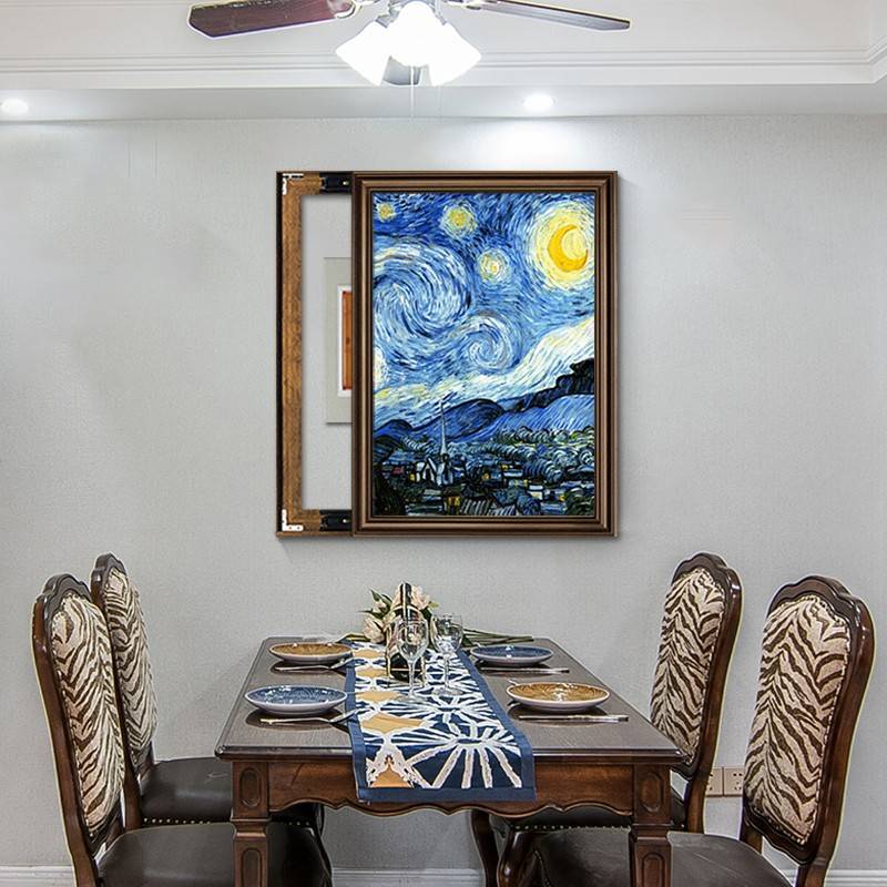 表装美竖版轻箱奢高级感挡93212箱电盒梵空开饰箱式配画挂遮电高