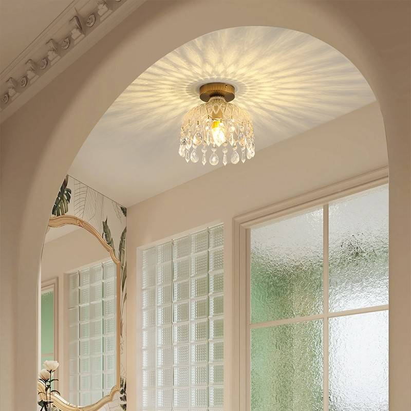 式复顶古入阳关吸过户道89126衣灯全玄玻璃铜个性温法网红帽间馨