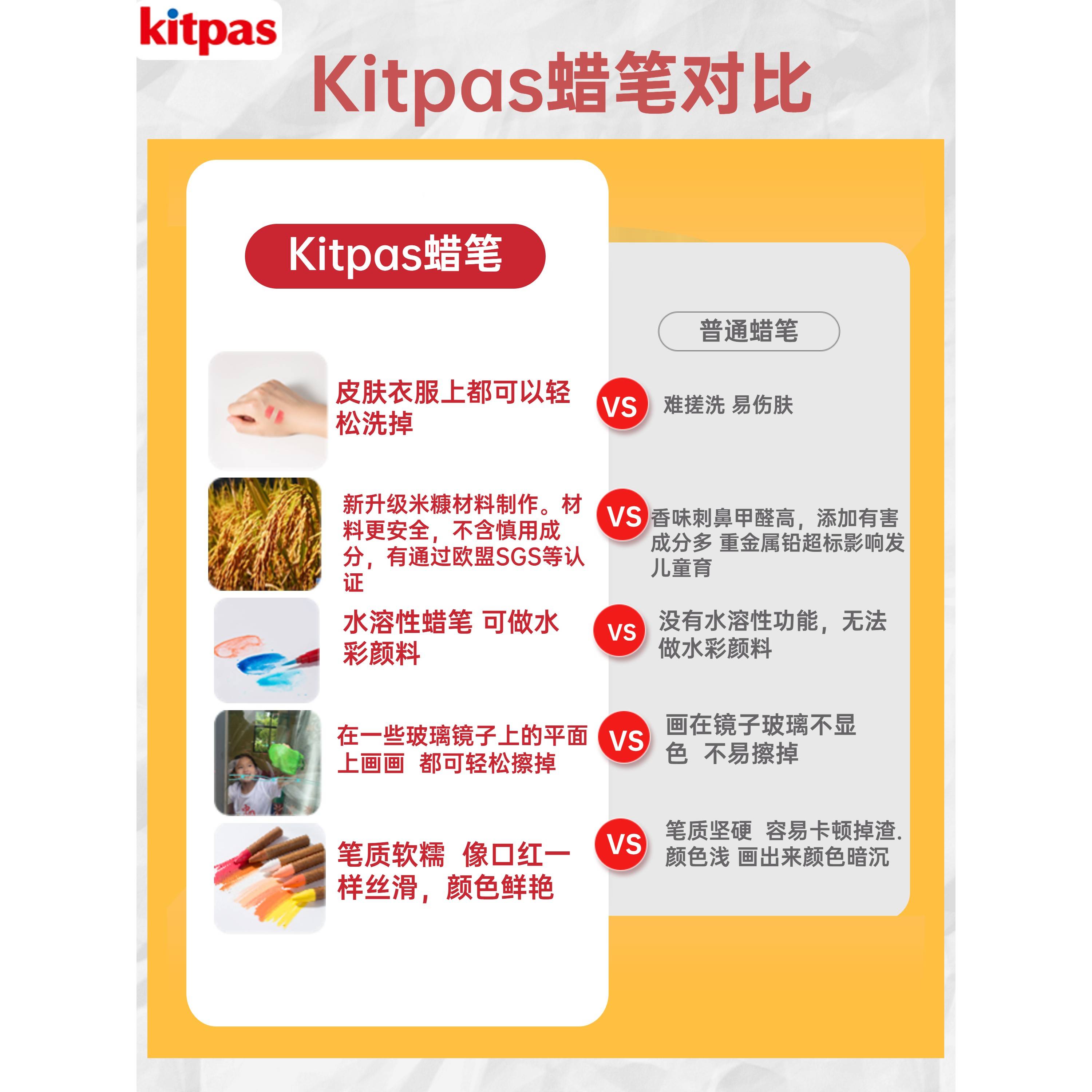 kips日笔本原脏进口无味水洗儿童安蜡丝滑不可手a无毒全幼4儿园专