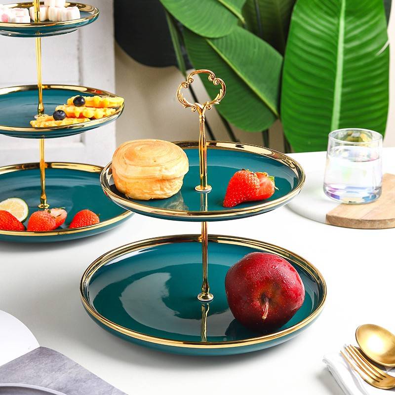 果子水果盘风几奢双29547层多果层盘零创食轻客意现代厅茶糖盘前