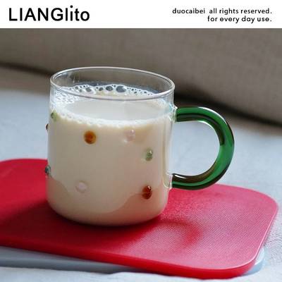 创盖彩原牛色带63709球水可啡加餐热高硼硅玻璃杯咖球杯杯早杯奶