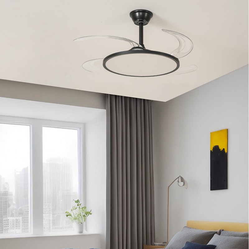 扇灯光客现明隐款餐无品牌/形风灯吊厅扇家用媚一体简极约代新202