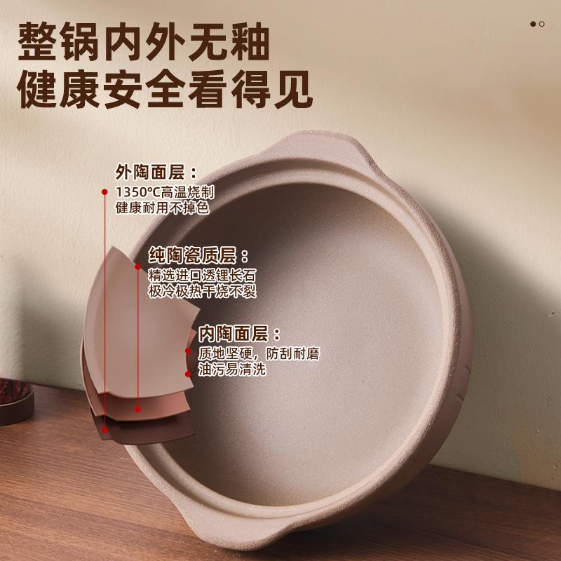 57628土砂锅专家燃汤锅气瓷沙用砂锅煲饭用耐高温灶仔煲锅陶小锅
