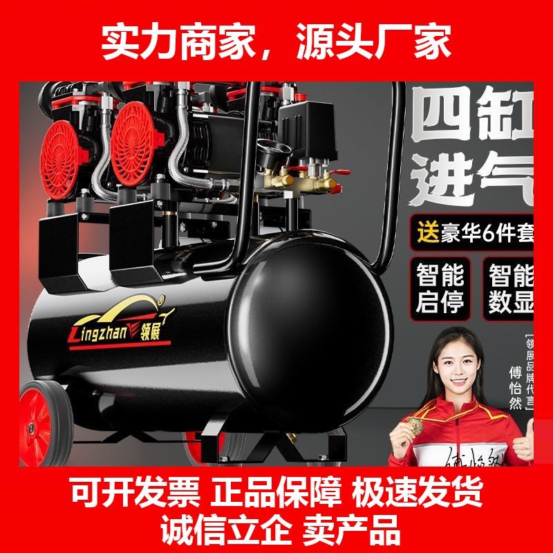 德国十大品牌空气压缩机220v空压机小型工业级无油静音便携木工气