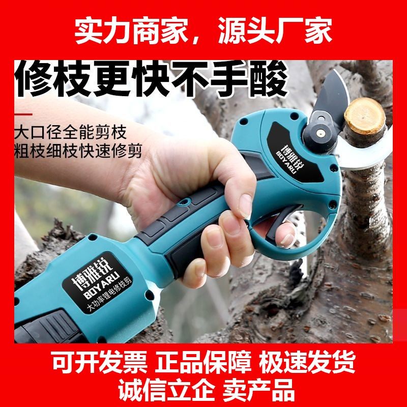 德国十大品牌大功率电动修枝剪锂电剪刀果树剪粗枝剪无线园林树枝