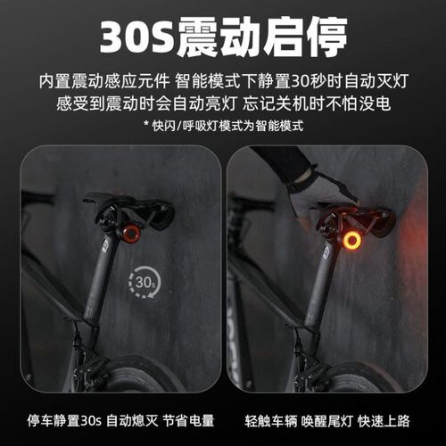 自行车尾灯智能感应刹车灯骑行装D备夜骑尾灯座弓座管版十大品牌