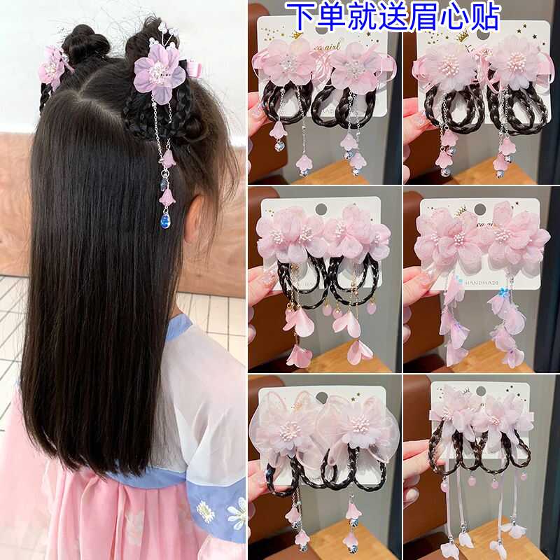 花朵汉服小女生头饰古装