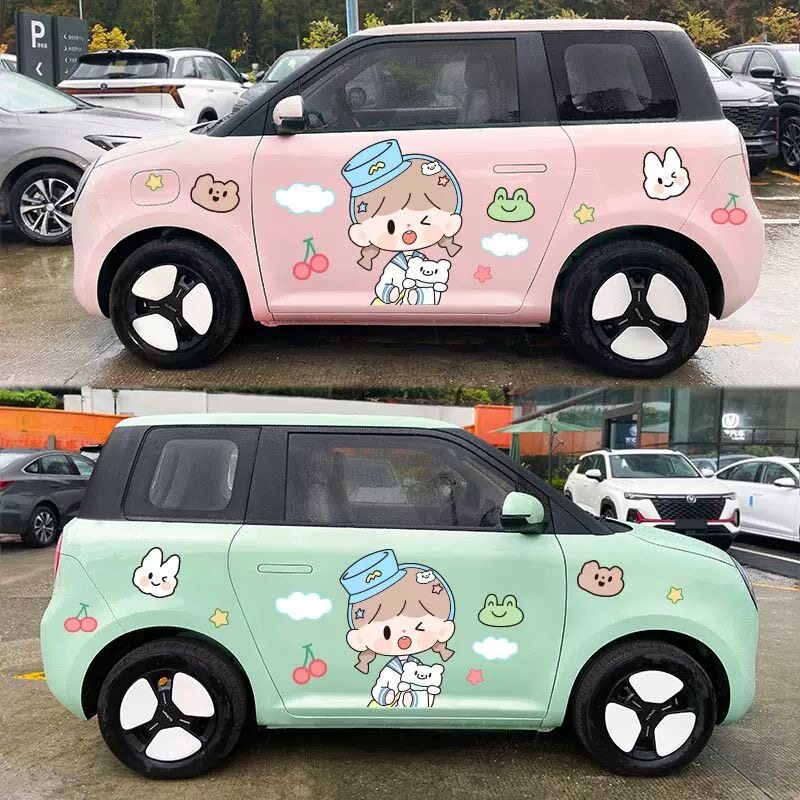 卓大王可爱卡通车身贴