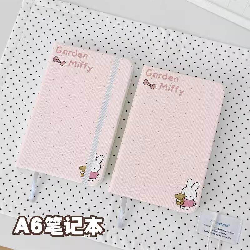 波点小兔子PU皮A6手账本横线