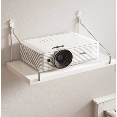 投影仪支架免打孔床头壁挂式墙上置物架路由器悬挂吊架托盘三角架