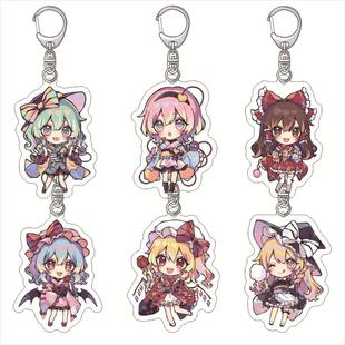 新款东方Project 动漫 亚克力钥匙扣 博丽灵梦 桑妮米尔克 亚克力