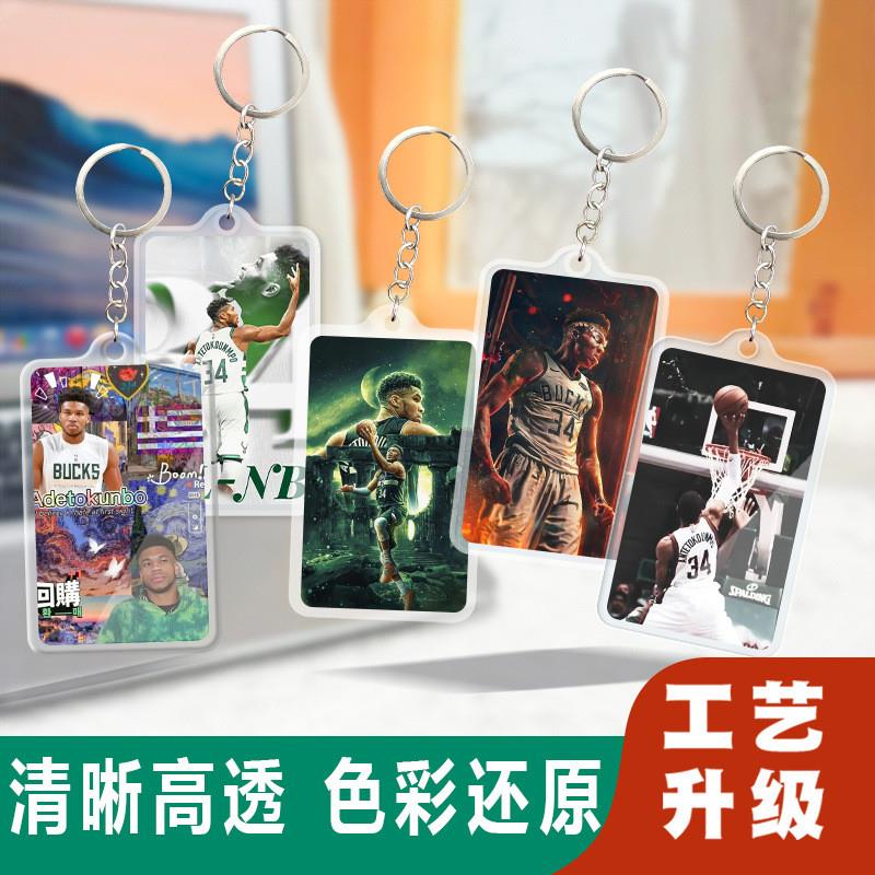 新款字母哥亚克力钥匙扣锁匙圈新款卡片式挂件行李牌双面明星周边