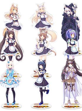 新款无缝夹层CNC精雕猫娘乐园Nekopara巧克力与香子兰草=周边亚克